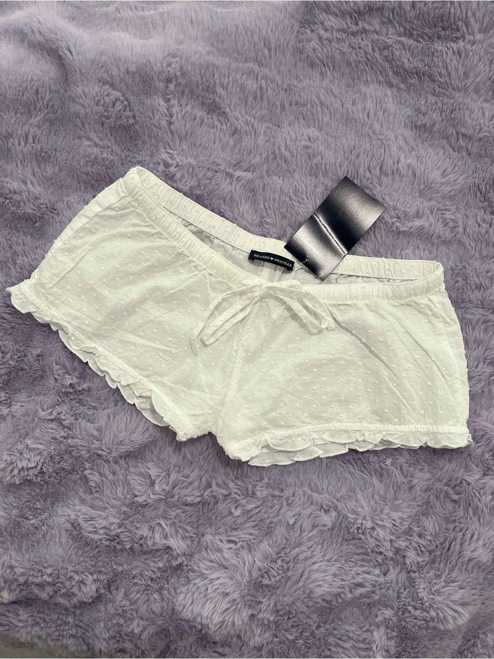 brandy melville white eyelet shorts